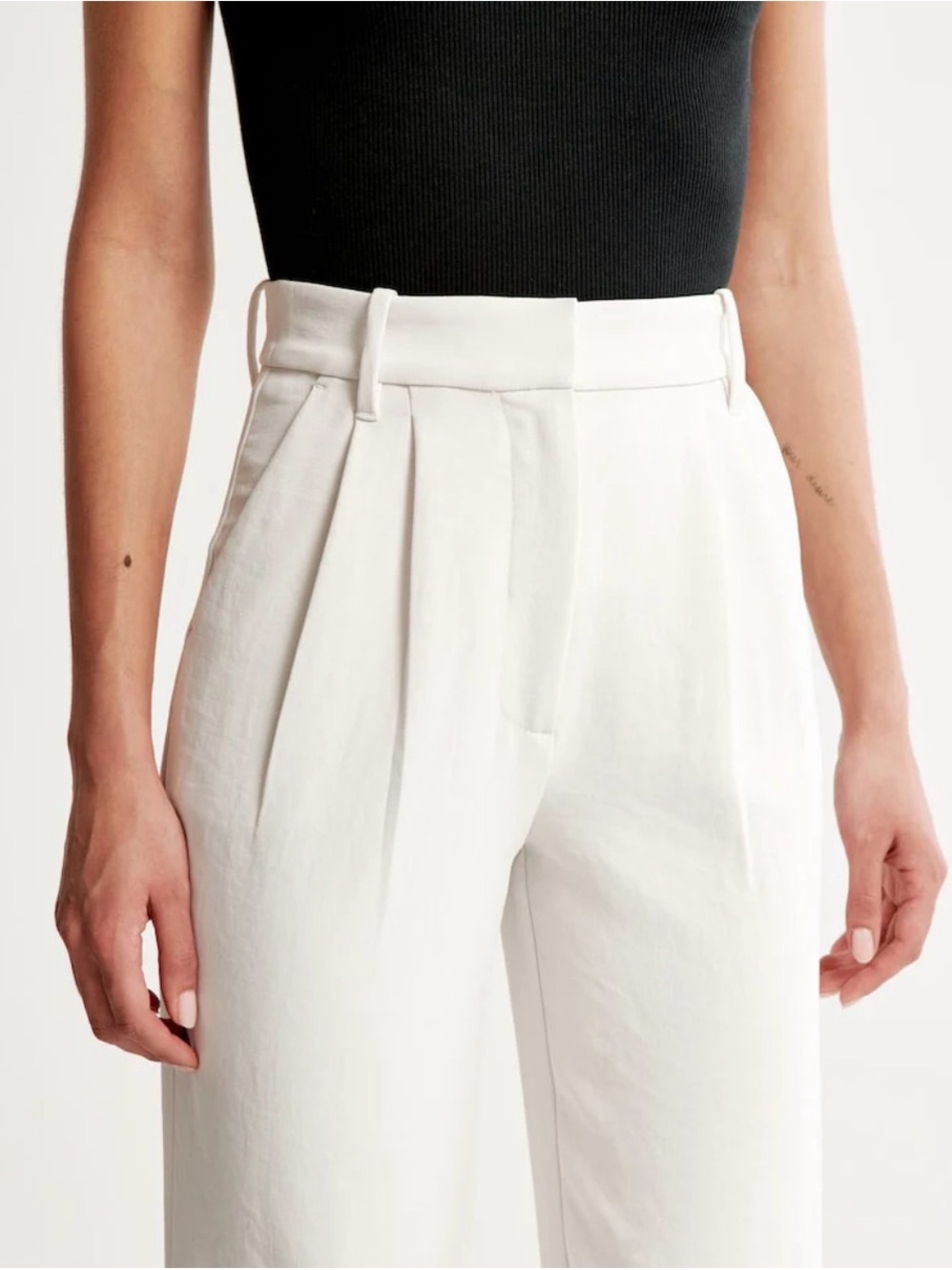 NWT Daisy Grace White Tailored High-Waist Wide-Leg Pants Size: M - Picture 10 of 10